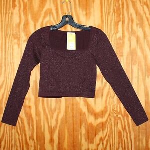 NWT All in Motion Sparkle Crop Top – Size S – Seamless & Stylish